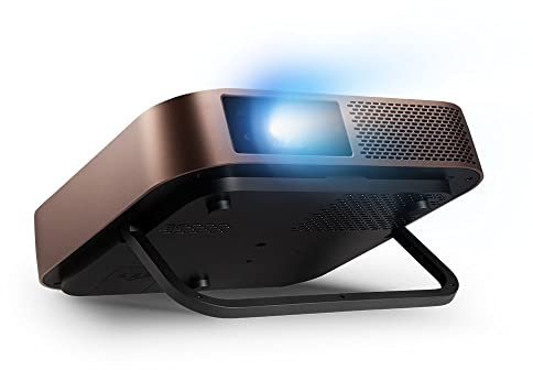 ViewSonic M2 Full HD Smart Portable LED Projector for Gaming, Family & Home Entertainment with WiFi Bluetooth and Harman Kardon Audio - Metallic Bronze (Renewed)