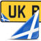 Biomar Labs 2 x 3D Gel Silikon Aufkleber Nummernschild Kennzeichen Tuning Auto Helm Tablet Laptop Handy Schottland Flagge Fahne F 136