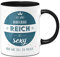 Tassenbrennerei Original - Tasse mit Spruch: Ich wäre auch lieber reich als sexy aber was soll ich machen - Kaffeetasse lustig Geschenk (Schwarz)