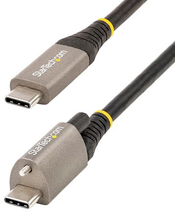 StarTech.com 50cm USB-C Kabel mit Oberseite Schraubensicherung 10Gbit/s - USB 3.2 Gen 2 Typ-C Kabel - 100W (5A) Power Delivery, DP-Alt-Mode, USB-C-Kabel zum Laden/Synchronisieren (USB31CCTLKV50CM)