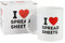 Toy Galaxy Cool Mugs – I Love Spreadsheets Mug – Awesome Slogan Mugs for The Office - Spreadsheet Mug for Secret Santa and Birthday Presents – 325ml Ceramic Coffee and Tea Mug