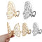 VEGCOO 4 Haarklammer, Haarklammer Mittelgroß Schmetterling Haarklammer Haarklammer Metall Gold Und Silber Je 2 für Kleine Und Große Modelle