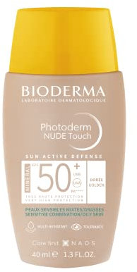 Bioderma photoderm nude touch spf50+ teinte dorée 40ml
