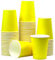 Yuxitia Lot de 60 gobelets jetables en carton jaune pour fête de mariage, pique-nique, barbecue, voyage et événement, 236 ml (jaune)