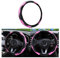 CGEAMDY Universal-Auto-Lenkradbezug, Rutschfester, atmungsaktiver, langlebiger Lenkradbezug aus Mikrofaser-Leder, Durchmesser 37–38 cm, Lenkradschutz (Rosa)