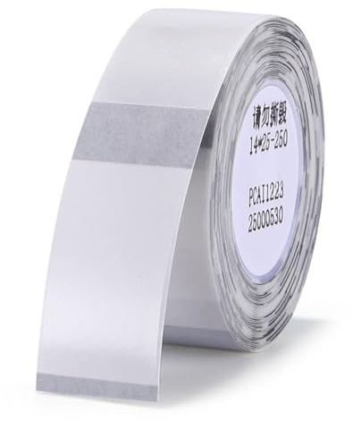 NIIMBOT D11 Label Tape - Transparent Stickers Waterproof Tear-Resistant Replacement for D11/D110 Label Printer Office&Home (14×25mm)