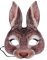 Dickly Osterhase Maske Cosplay Kostüm Erwachsene Kopfbedeckung Hasenmaske für Maskerade Festival Karneval Party Dekoration, GRAU