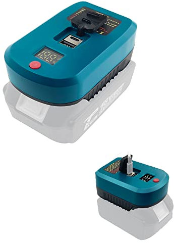 URUN 65 W USB-C Charger, Battery Charger Adapter for Makita 18 V Lithium Battery, Type-C & USB Port Output, LED Display Screen, 1.5 Hours Charge Time, Battery Not Included