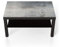 DEQORI Glastisch | schwarz groß 90x50 cm | Motiv Unverputzte Zementtextur | ausgefallener Beistelltisch aus Glas | Hochglanz Couchtisch fürs Wohnzimmer | moderner Couch Tisch mit Design