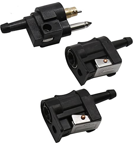 6mm Female Male 1/4 Motor Fuel Tank Hose Pipe Joint Comp Fittings 6Y1-24305-06 / 6G1-24304-10 Replacement for Yamaha Outboard Marine Engine Fuel Line Connector Fittings, 3pcs