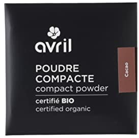 Avril - Poudre Compacte Bio - Texture Soyeuse - Unifie et Matifie le Teint - Vegan, Certifié Bio Ecocert - Fabriqué en France - Recharge 11g