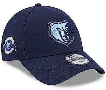New Era Memphis Grizzlies NBA Team Side Patch Blue 9Forty Adjustable Cap - One-Size