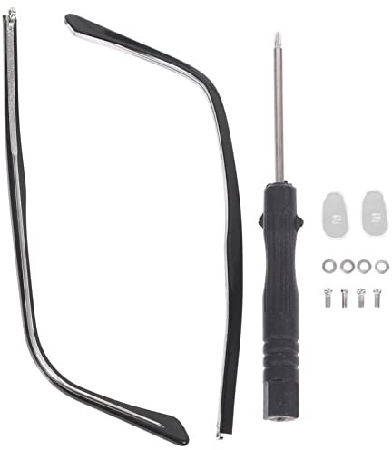 Angoily Brillen Ersatzbügel: 1 Paar Metall Ersatzbügel rutschfeste Brillenarme Beine Ersatz Brillen Reparatur Set - Schwarz