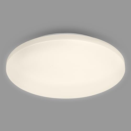 BRILONER - Lámpara de techo LED con decoración de estrella,lámpara de techo LED baño IP44, decoración perforada, 21W, 2500 lúmenes, luz blanca calida, Ø34 cm, lampara baño techo, plafon baño