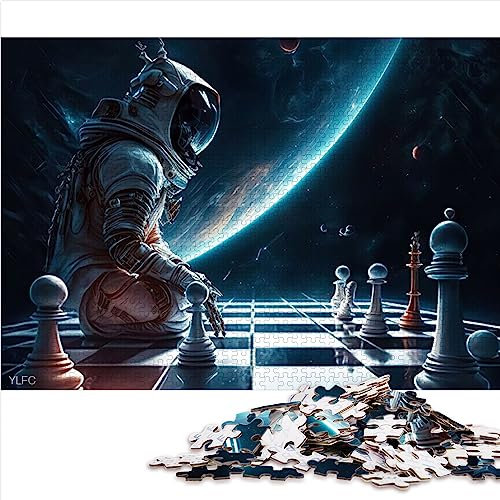 500 gro?e Teile Puzzle für Erwachsene Schach Universum Holzpuzzle Impossible Puzzle 14,96 x 20,47 Zoll