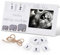 Huiguli Cadres Photo pour Femme Enceinte, Cadre Photo Echogramme de Bébé, Cadeau de Compte à Rebours pour Futurs Parents, Blanc et Lilas