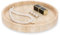 SUMNACON Natural Travertine Round Serving Tray, Beige - Minimalist Organizer for Jewelry, Trinkets, Makeup & More - Non-Slip Base - 25cm Diameter x 3cm H