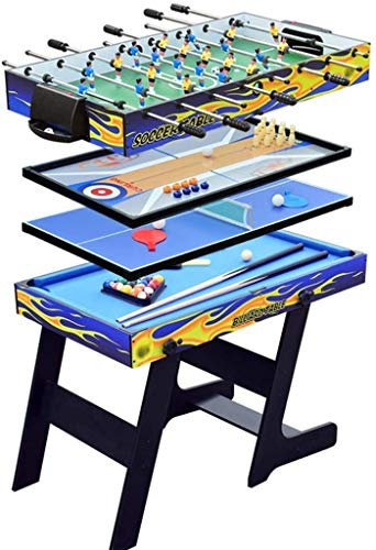 NOALED Multifunktionaler 4-in-1-Steady-Combo-Spieltisch, schwarzer Acht-Billardtisch, Air-Puck-Tisch, Eishockeytisch, multifunktionaler Haushalt, Vier-in-einem-Billardtisch