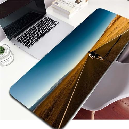 900x400x5mm Alfombrilla de Ratón Grande,Paisaje de carretera para niños XXL Gaming Mouse Pad,Base de Goma Antideslizante,Mejora la precisión y la Velocidad,Alfombrilla Gaming para PC Ratón Teclado
