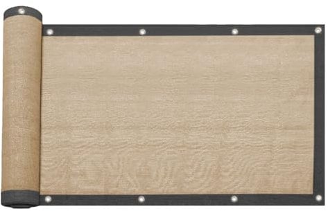 Rebecca Mobili Brise-Vue Jardin, Couverture de Clôture, Beige, Polyéthylène Hdpe Anti UV, avec Œillets en Aluminium, Protection de la Vie Privée Vent Poussière - Dimensions: 2x10 m - Art. RE7006