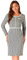 Allegra K Robe à carreaux motif pied-de-poule pour femme, col rond, manches longues, robe fourreau moulante, Noir , M