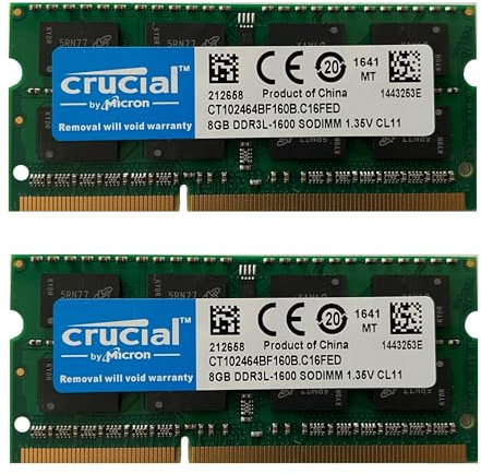 16GB (2 x 8GB) DDR3 1600 MHz Arbeitsspeicher RAM für QNAP NAS TS-253A, TS-453A, TS-453m