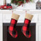Leisuremix 2 Stück Nikolausstrumpf mit Jute Cuff, Weihnachtssocken Kamin Weihnachtsbaum, 46cm groß Christmas Stockings für Weihnachten Part