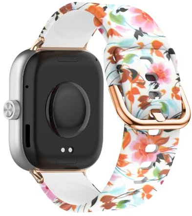 SeNool Bracelet pour Xiaomi Redmi Watch 5 / Xiaomi Redmi Watch 4, [Silicone Bande de Remplacement] Homme Femme Bracelet pour Xiaomi Smart Band 9 Pro/Xiaomi Smart Band 8 Pro - Fleur