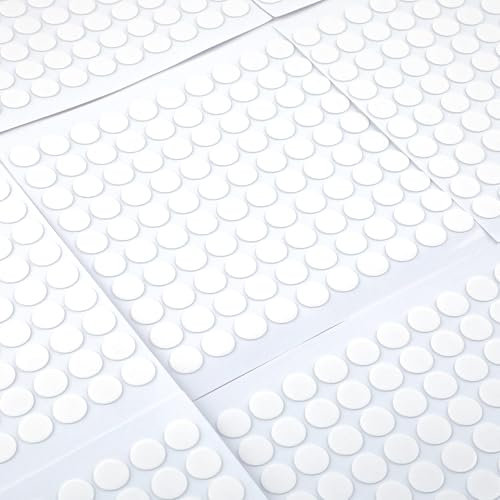 Maxmoc 1000 Stück Klebepunkte Doppelseitig, Rund Foto Klebepads, Transparent Klebende Aufkleber mit Pinzette für Poster Ballon DIY Handwerk Hochzeit Geburtstag Party Deko (10mm)