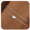 RMMD Buchstaben Armband Damen Silber - 18K Weißgold Vergoldete Armband mit Buchstaben S Initiale Silber Armbänder mit Namen Damen Schmuck Geschenke für Frauen Mädchen
