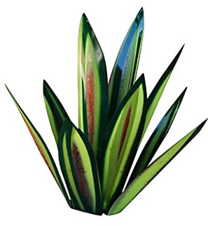 QPASRLAL 2 pcs Tequila Sculpture Rustique Jardin Statue Tequila Cactus Figurines Métal Agave Plantes Jardin Art Sculpture