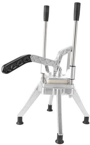 Picadora de Verduras Industrial Picadora de Verduras Comercial con 3 Cuchillas de Repuesto Cortador de Patatas Fritas de Aleación de Aluminio Cortador de Patatas, Frutas y