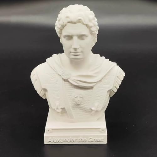 Caesar Statue Alexander Büste Statue 3D Druck Napoleon Figur Dschingis Khan Skulptur für Wohnzimmer Home Regal Dekor Sammlung Figur (Alexander)