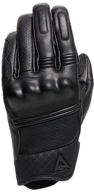 Dainese - Folgor Gloves Men's Leather Motorcycle Gloves, Black/Black