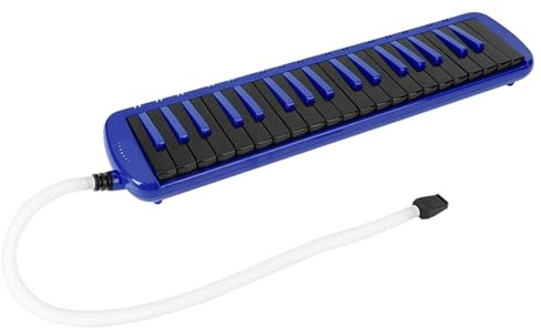Generic Melodica 37 Tasten Blasmusikinstrument für Anfänger, Übungstasche, Integrierte Tastatur, für Melodica-Liebhaber, Musikinstrumente (BLUE)