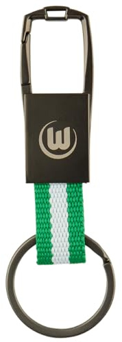 VfL Wolfsburg Schlüsselanhänger mit Karabiner – Offizieller Fanartikel | Schlüsselanhänger Karabinerhaken für Schlüsselbund & Tasche | Fußball Fan Zubehör