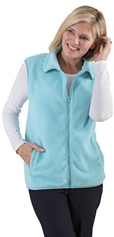 Fashion Friendly Fleece Gilet/Body Warmer (Medium, Aqua)