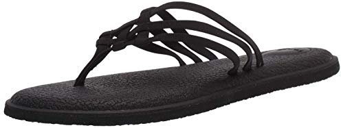 Sanuk Damen Yoga Salty Flipflop, Schwarz, 36 EU