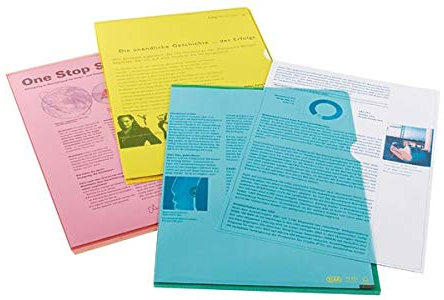 ELBA Sichthülle Premium, DIN A4, PVC, glasklar, rot, 25er, Sie erhalten 1 Packung, Packungsinhalt: 25 er Set