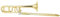 Classic Cantabile MardiBrass ABS Kunststoff Quart-Posaune - Bb/F-Stimmung - Fiberglas-Zug - 850g leicht - Bohrung: 13,9 mm - inkl. Mundstück und Gigbag - gold