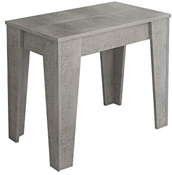 Consolle Allungabile Moderna Tavolo Estensibile Da 54 A 306 cm Con 6 Allunghe Ideale Per 14 posti Salvaspazio Guide In Metallo Design Per Soggiorno Salotto Cucina Ingresso Grigio Cemento