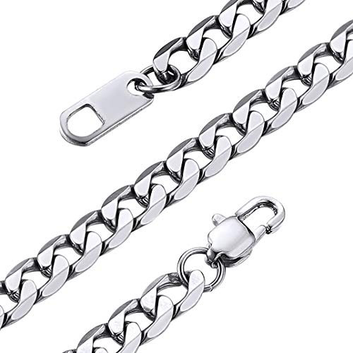 GOLDCHIC JEWELRY Cuban Link Chain Necklace, 316L Stainless Steel Hip Hop Jewerly For Rapper