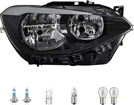 EISENFELS Bundle Set 70803347 Scheinwerfer rechts + Leuchtmittel H7 NIGHT BREAKER + PY21W Diadem Chrome + H6W ULTRA LIFE + W21W Classic kompatibel mit 1er F20