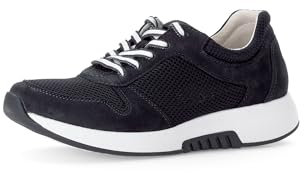 Gabor Damen Low-Top Sneaker, Frauen Halbschuhe,Wechselfußbett,Plateausohle,straßenschuhe,Strassenschuhe,Freizeitschuhe,Nightblue,43 EU / 9 UK