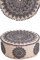Runder Pouf Sitzpouf aus Baumwolle Aziza Schwarz ø 50cm Rund Mit Füllung | Sitzkissen Bodenkissen Kissen Orientalisch | Sitzpuff Hocker Sitzhocker Fusshocker bestickt als Orientalische Dekoration