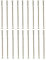 VINLIN Lot de 36 boulons de raccordement universels M4 de 100 mm de longueur réglable - Manches longues de 2,5 cm - Fixation par vis pour poignée de porte, serrure, roses, placard, tiroir - Nickel