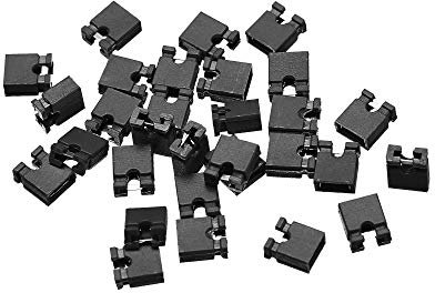 sourcing map 30pcs 2mm Standard Pin Header Jumper Cap Short Circuit Connection Cap Mini Micro Jumper Bridge Plug Black