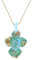 Venetiaurum - Collar con Colgante de Cruz en Cristal de Murano Original y Plata 925 - Joya certificada Made In Italy