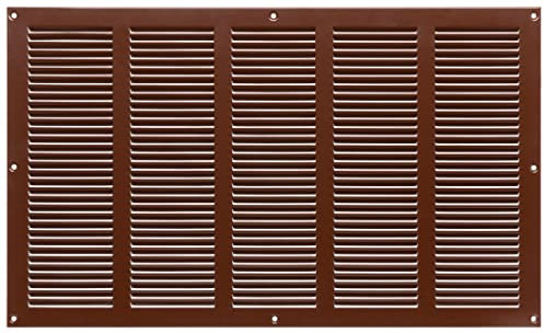 500x300mm Metalica Rejilla de Ventilación con Mosquitera - Marrón