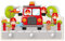 Kindergarderobe Holz - Feuerwehr im Einsatz, Größe HxB: 25x40 cm